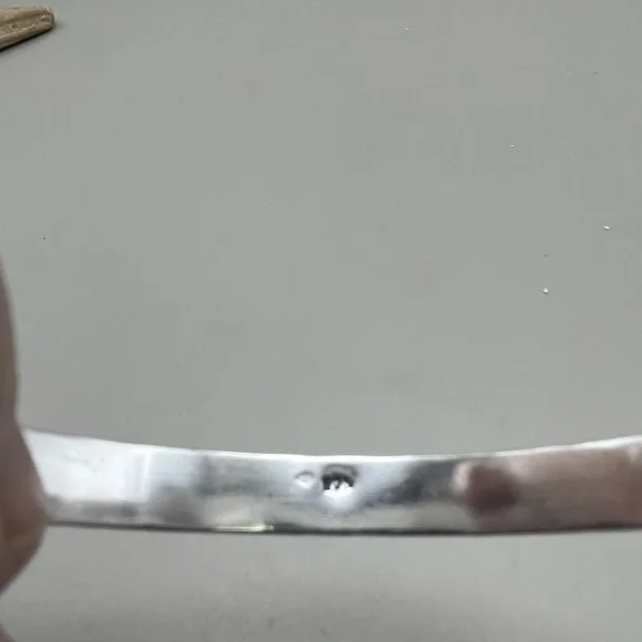 Elegant Sterling Silver Etched Bangle Bracelet-Luxury for Everyday Wear - Picture 3 of 3